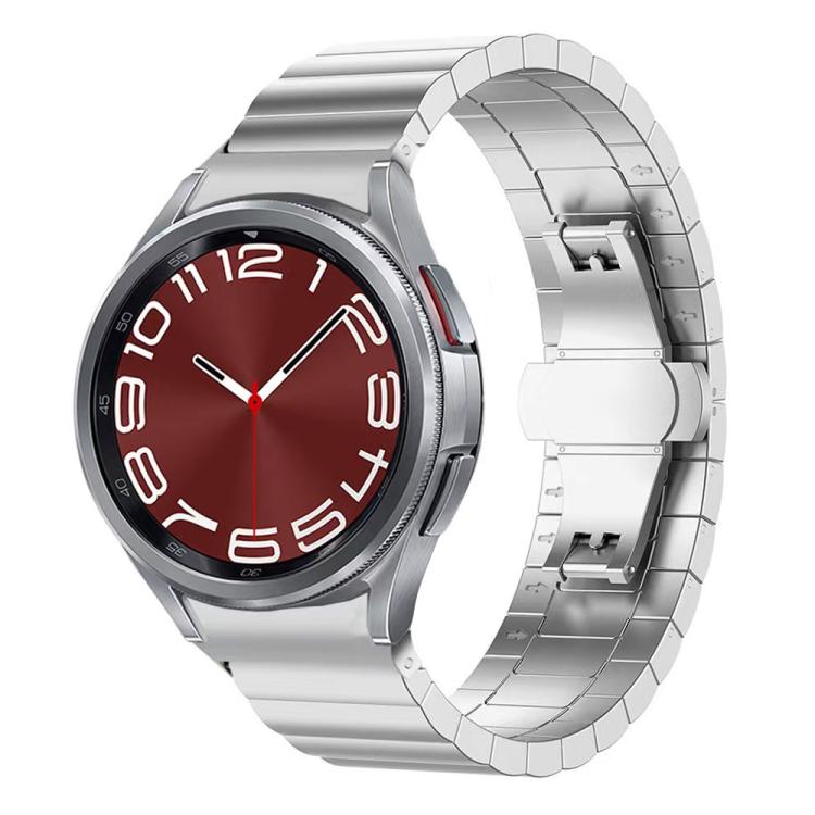 xDfind One-bead Bamboo Solid Stainless Steel Watch Band, For Galaxy Watch9 / 8 / 8 Classic 22mm, For Samsung Galaxy Watch 7 / 6 / 5 / FE 20mm, For Samsung Galaxy Fit3 SM-R390 18mm