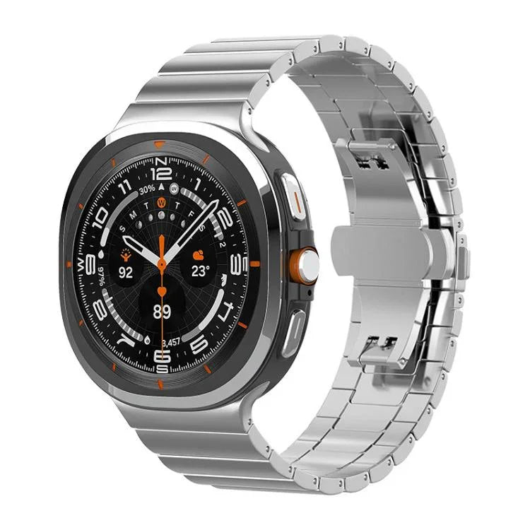xDfind 一珠竹無垢ステンレススチールウォッチバンド、Samsung Galaxy Watch8 / Watch8 Classic 22mm、Samsung Galaxy Watch 7 / 6 / 5 / FE 20mm、Samsung Galaxy Fit3 SM-R390 18mm用