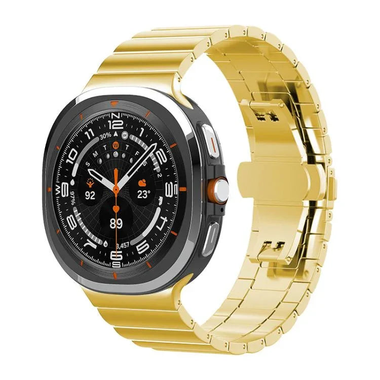 xDfind 一珠竹無垢ステンレススチールウォッチバンド、Samsung Galaxy Watch8 / Watch8 Classic 22mm、Samsung Galaxy Watch 7 / 6 / 5 / FE 20mm、Samsung Galaxy Fit3 SM-R390 18mm用