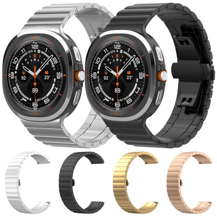 xDfind One-bead Bamboo Solid Stainless Steel Watch Band, For Galaxy Watch9 / 8 / 8 Classic 22mm, For Samsung Galaxy Watch 7 / 6 / 5 / FE 20mm, For Samsung Galaxy Fit3 SM-R390 18mm