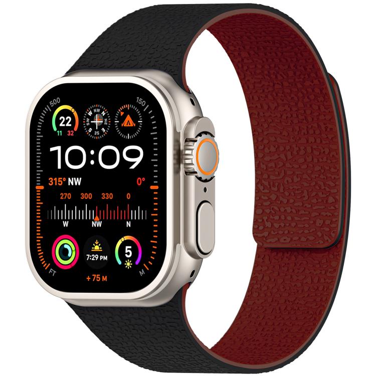 xDfind ライチテクスチャーマグネットシリコンウォッチバンド、Apple Watch 42 / 44 / 45 / 46 / 49mm用、Apple Watch 38 / 40 / 41 / S10 42mm用