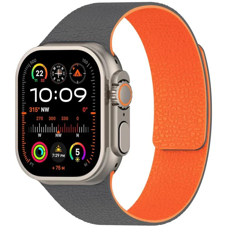 xDfind ライチテクスチャーマグネットシリコンウォッチバンド、Apple Watch 42 / 44 / 45 / 46 / 49mm用、Apple Watch 38 / 40 / 41 / S10 42mm用