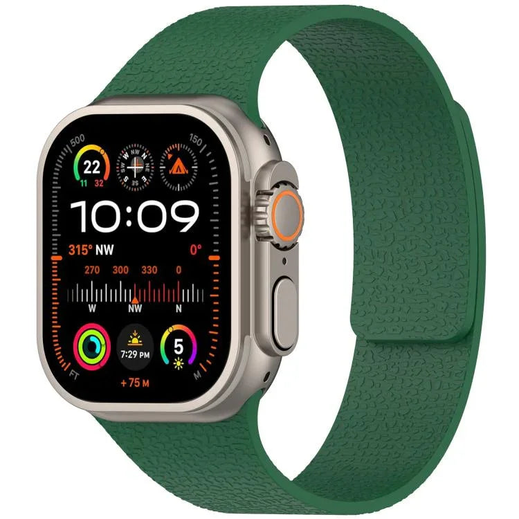 xDfind ライチテクスチャーマグネットシリコンウォッチバンド、Apple Watch 42 / 44 / 45 / 46 / 49mm用、Apple Watch 38 / 40 / 41 / S10 42mm用
