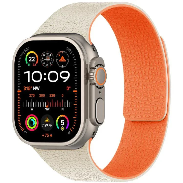 xDfind ライチテクスチャーマグネットシリコンウォッチバンド、Apple Watch 42 / 44 / 45 / 46 / 49mm用、Apple Watch 38 / 40 / 41 / S10 42mm用