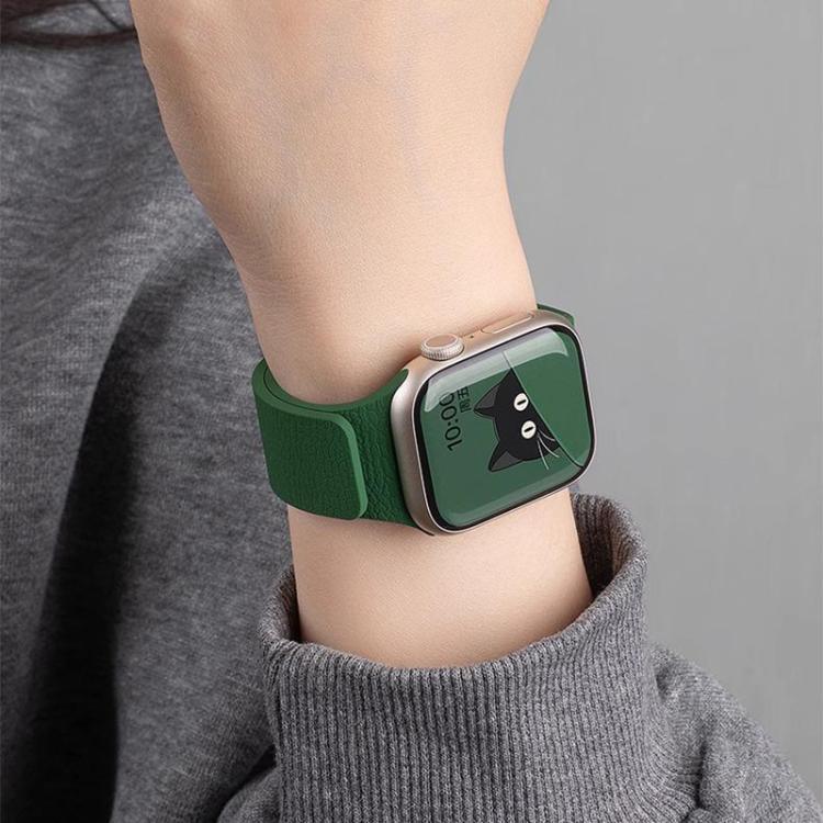 xDfind ライチテクスチャーマグネットシリコンウォッチバンド、Apple Watch 42 / 44 / 45 / 46 / 49mm用、Apple Watch 38 / 40 / 41 / S10 42mm用