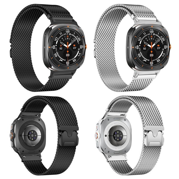 xDfind ミラネーゼパラシュートバックルステンレススチールウォッチバンド、Samsung Galaxy Watch Ultra / Ultra 2025、Samsung Galaxy Watch8 / Watch8 Classic 22mm用