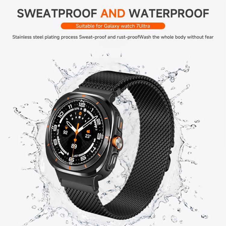 xDfind ミラネーゼパラシュートバックルステンレススチールウォッチバンド、Samsung Galaxy Watch Ultra / Ultra 2025、Samsung Galaxy Watch8 / Watch8 Classic 22mm用
