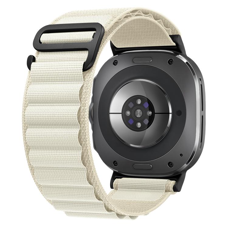 xDfind ブラックバックルループナイロンウォッチバンド、Samsung Galaxy Watch Ultra 47mm / Ultra 2025、Samsung Galaxy Watch8 / 8 Classic用
