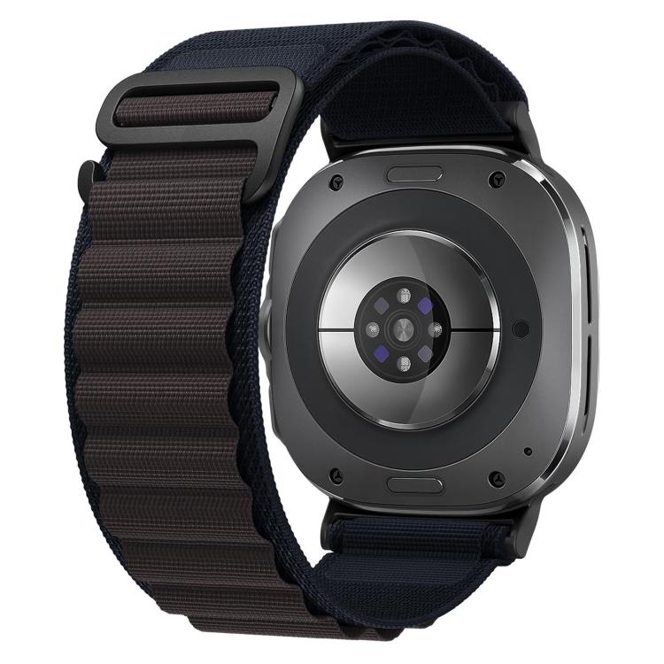 xDfind ブラックバックルループナイロンウォッチバンド、Samsung Galaxy Watch Ultra 47mm / Ultra 2025、Samsung Galaxy Watch8 / 8 Classic用