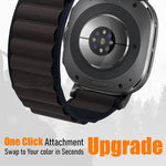 xDfind ブラックバックルループナイロンウォッチバンド、Samsung Galaxy Watch Ultra 47mm / Ultra 2025、Samsung Galaxy Watch8 / 8 Classic用