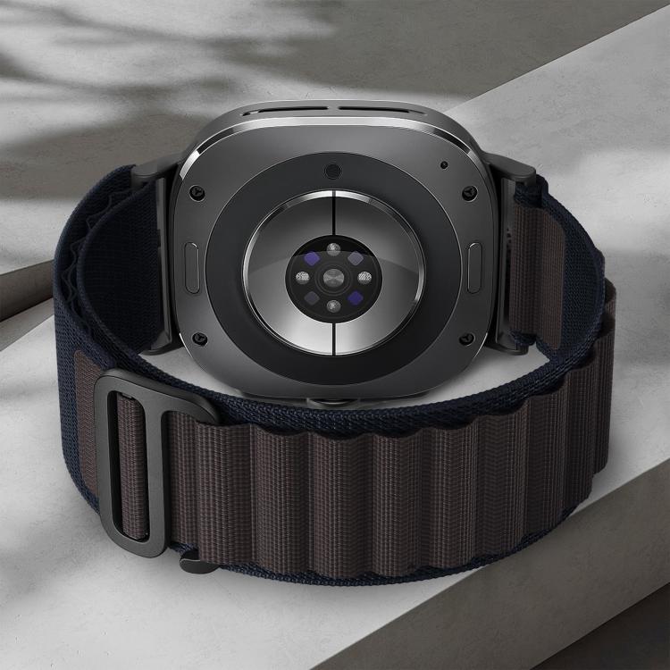 xDfind ブラックバックルループナイロンウォッチバンド、Samsung Galaxy Watch Ultra 47mm / Ultra 2025、Samsung Galaxy Watch8 / 8 Classic用