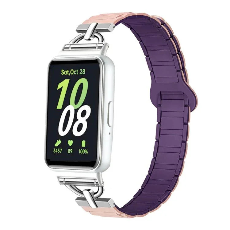 D字型三珠マグネティックシリコンウォッチバンド、Samsung Galaxy Fit3用
