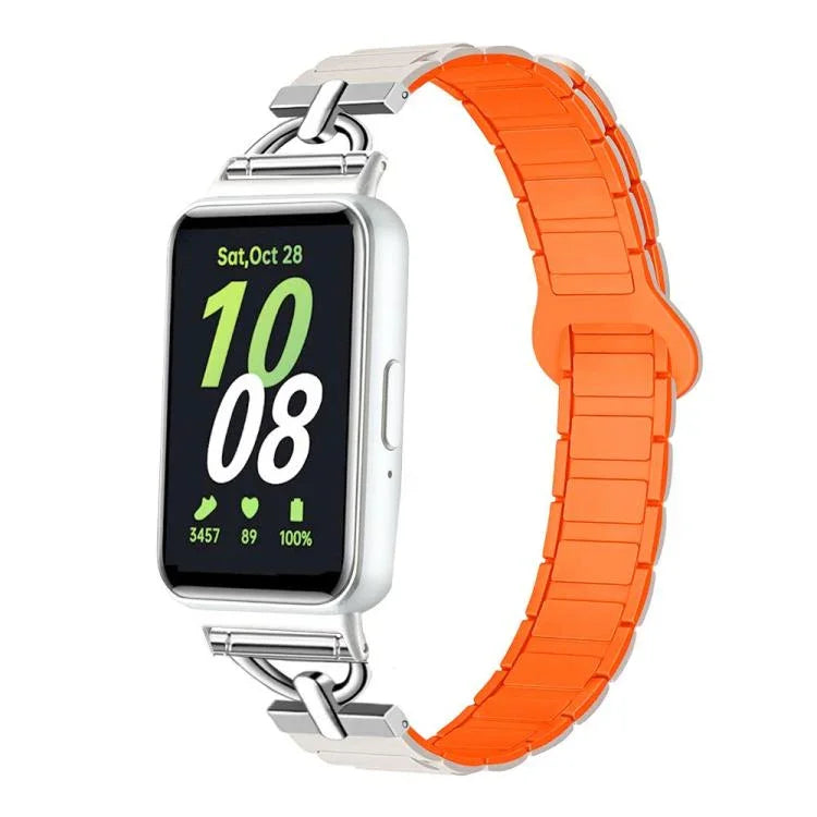 D字型三珠マグネティックシリコンウォッチバンド、Samsung Galaxy Fit3用