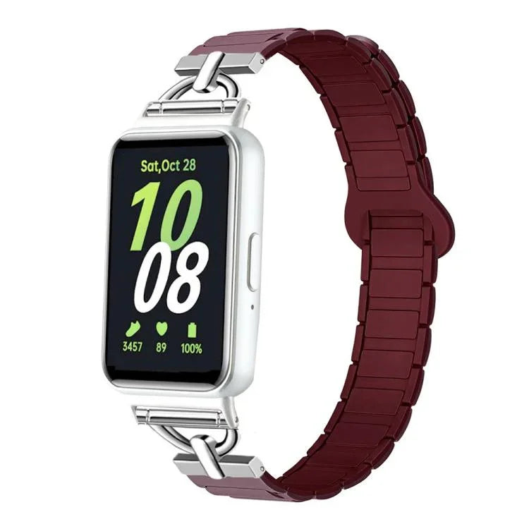 D字型三珠マグネティックシリコンウォッチバンド、Samsung Galaxy Fit3用