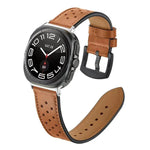ホールレトロレザーウォッチバンド、Samsung Galaxy Watch Ultra 47mm / Ultra 2025用