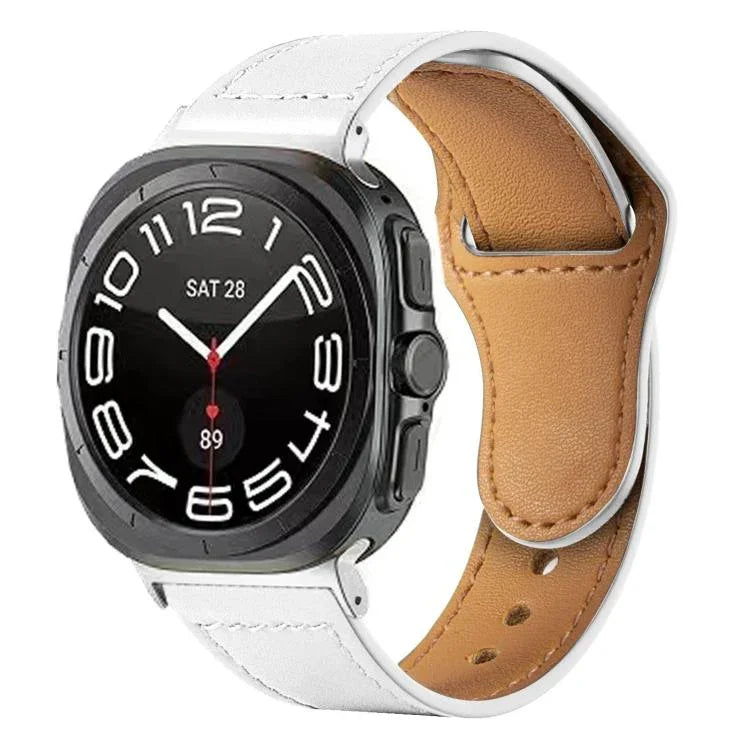 リベットリバースバックルレザーウォッチバンド、Samsung Galaxy Watch Ultra 47mm / Ultra 2025用