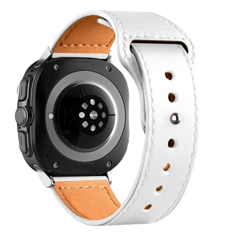 リベットリバースバックルレザーウォッチバンド、Samsung Galaxy Watch Ultra 47mm / Ultra 2025用