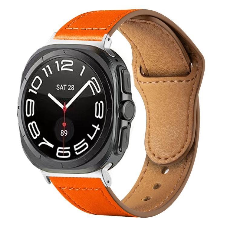 リベットリバースバックルレザーウォッチバンド、Samsung Galaxy Watch Ultra 47mm / Ultra 2025用