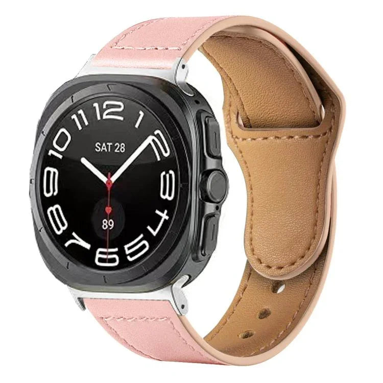 リベットリバースバックルレザーウォッチバンド、Samsung Galaxy Watch Ultra 47mm / Ultra 2025用