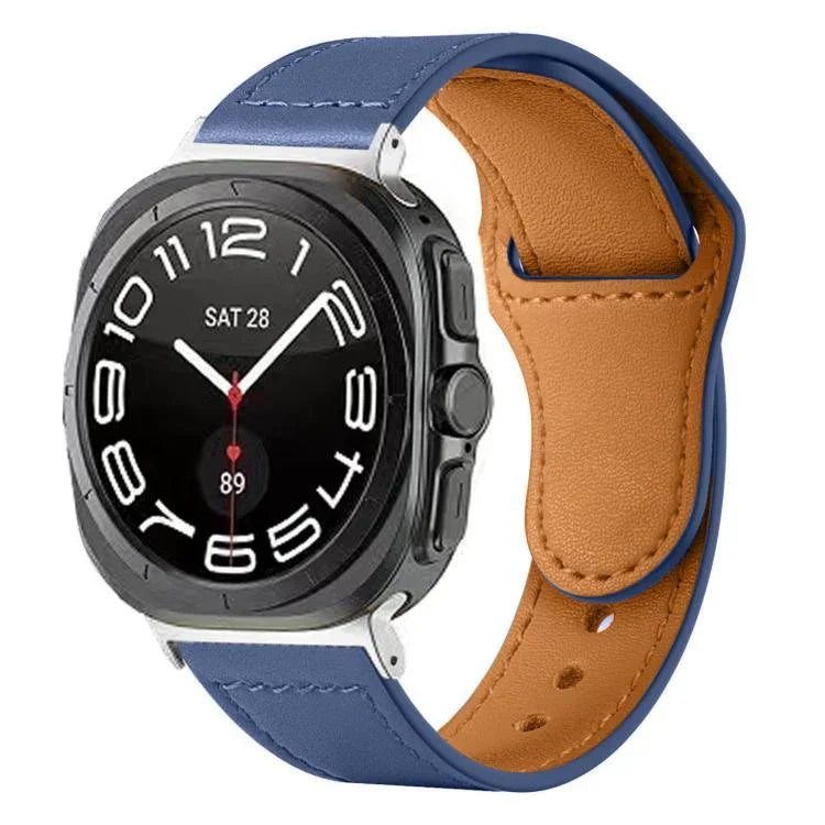 リベットリバースバックルレザーウォッチバンド、Samsung Galaxy Watch Ultra 47mm / Ultra 2025用