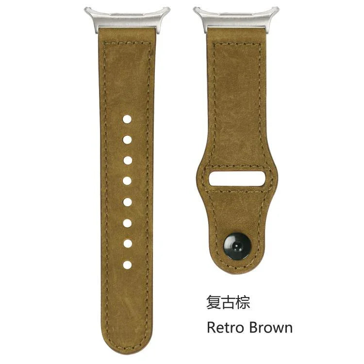 リベットリバースバックルレザーウォッチバンド、Samsung Galaxy Watch Ultra 47mm / Ultra 2025用