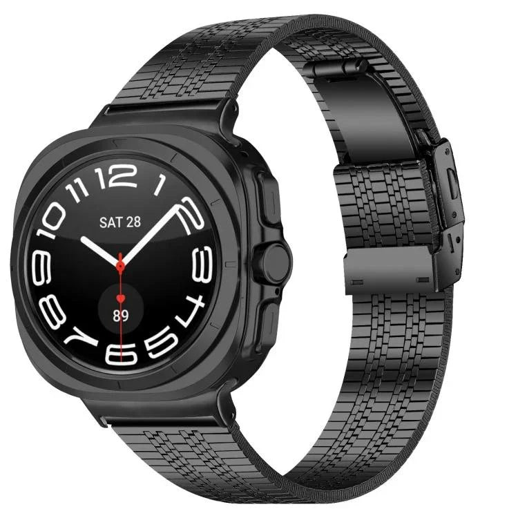 タートルバックル五珠ステンレススチールウォッチバンド、Samsung Galaxy Watch Ultra 47mm / Ultra 2025用