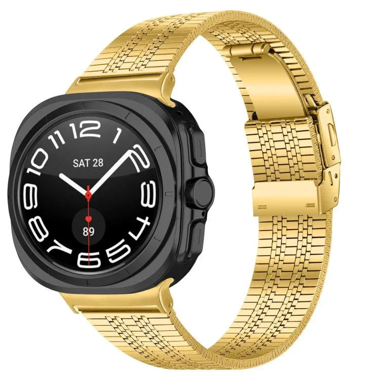 タートルバックル五珠ステンレススチールウォッチバンド、Samsung Galaxy Watch Ultra 47mm / Ultra 2025用