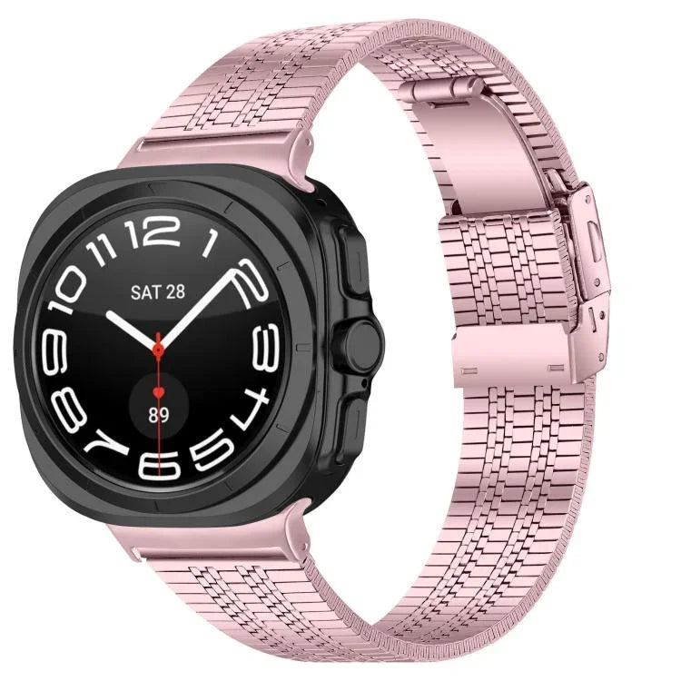 タートルバックル五珠ステンレススチールウォッチバンド、Samsung Galaxy Watch Ultra 47mm / Ultra 2025用