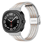 七珠バックルステンレススチールウォッチバンド、Samsung Galaxy Watch Ultra 47mm / Ultra 2025用