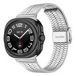 七珠バックルステンレススチールウォッチバンド、Samsung Galaxy Watch Ultra 47mm / Ultra 2025用