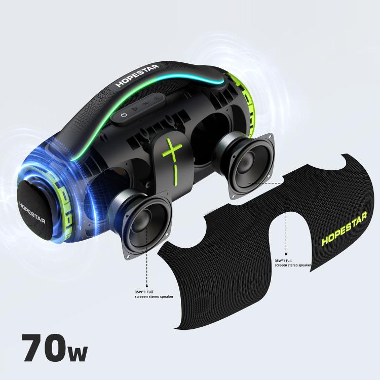 HOPESTAR H85 70W アウトドアポータブル防水Bluetoothスピーカー TF / AUX / USB対応