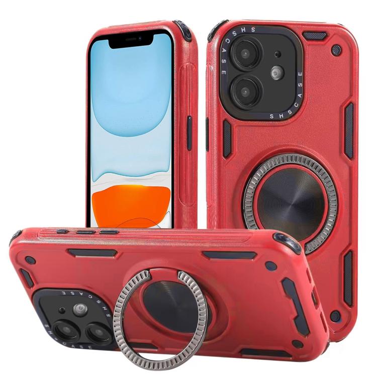 三芯メカ360度回転マグネットホルダーフォンケース、iPhone 12用、iPhone 12 Pro用、iPhone 11用