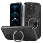 三芯メカ360度回転マグネットホルダーフォンケース、iPhone 12用、iPhone 12 Pro用、iPhone 11用