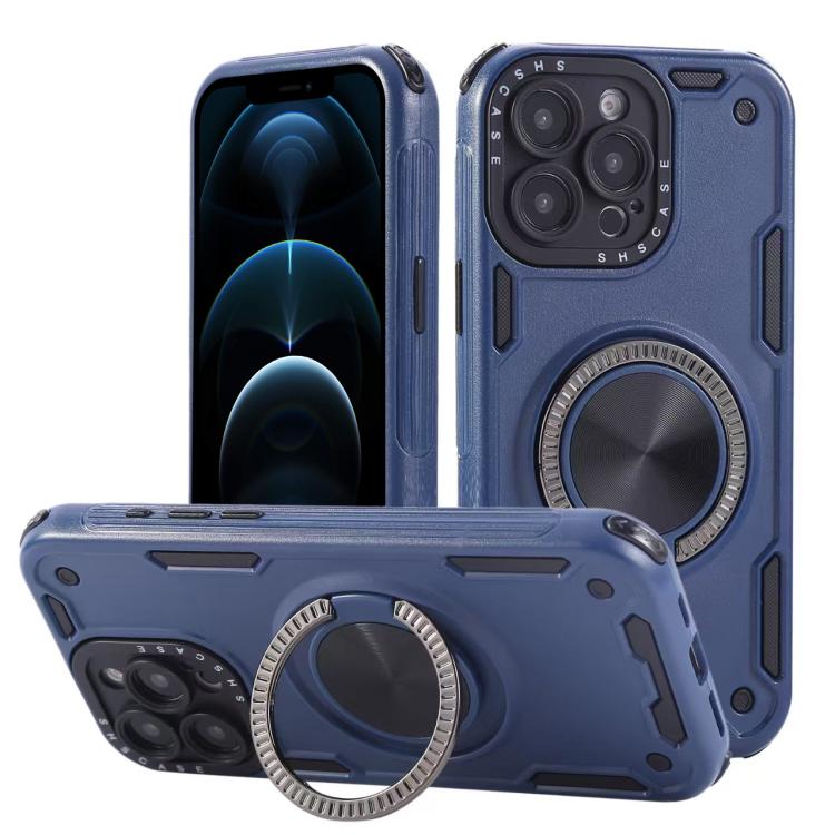 三芯メカ360度回転マグネットホルダーフォンケース、iPhone 12用、iPhone 12 Pro用、iPhone 11用