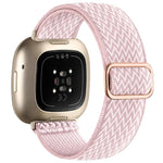 xDfind Wavy Nylon Braided Stretch Watch Band with Adjustment Buckle, For Fitbit Versa 4 / 3 / Sense2 / 1
