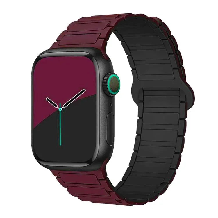 xDfind 磁気三粒シリコンウォッチバンド、Apple Watch 42 / 44 / 45 / 46 / 49mm用、Apple Watch 38 / 40 / 41 / S10 42mm用