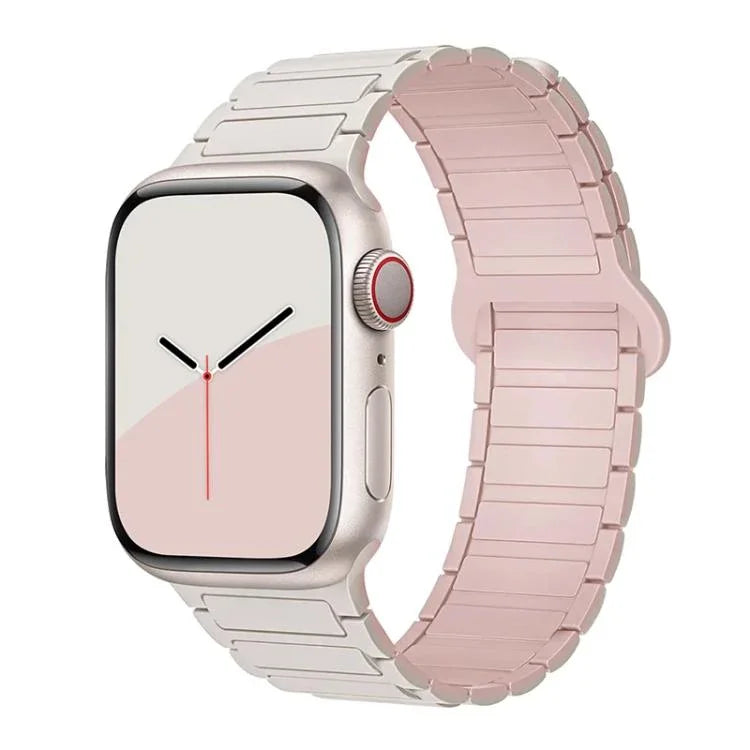 xDfind 磁気三粒シリコンウォッチバンド、Apple Watch 42 / 44 / 45 / 46 / 49mm用、Apple Watch 38 / 40 / 41 / S10 42mm用