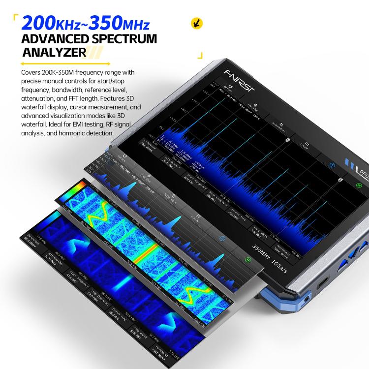 FNIRSI DPOS350P 4イン1 7インチ IPS HD タッチスクリーン 350M タブレットオシロスコープ、DPOS350P(USプラグ)、DPOS350P(EUプラグ)