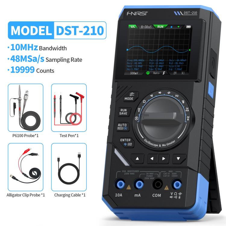FNIRSI DST210 3イン1 デジタルマルチメーター オシロスコープ、DST210