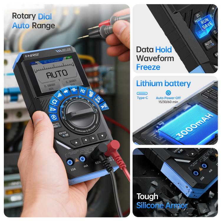 FNIRSI DST210 3イン1 デジタルマルチメーター オシロスコープ、DST210