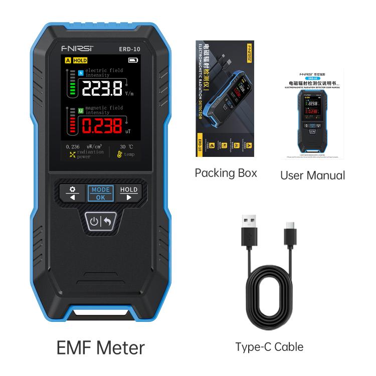 FNIRSI ERD-10 3-in-1 電磁放射線検出器、FNIRSI ERD-10