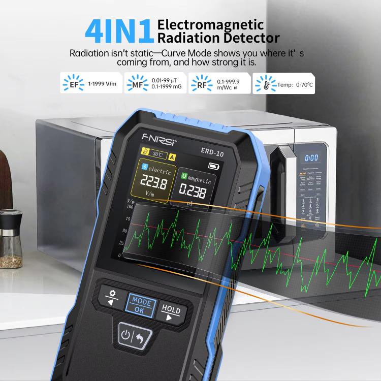 FNIRSI ERD-10 3-in-1 電磁放射線検出器、FNIRSI ERD-10