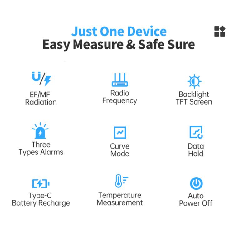 FNIRSI ERD-10 3-in-1 電磁放射線検出器、FNIRSI ERD-10