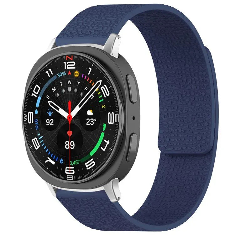 xDfind ライチテクスチャーマグネットシリコンウォッチバンド Samsung Galaxy Watch Ultra/Ultra 2025、Samsung Galaxy Watch8 / 8 Classic、Samsung Galaxy Watch 7 / 6 / 5 / FE、Samsung Galaxy Fit3 SM-R390対応