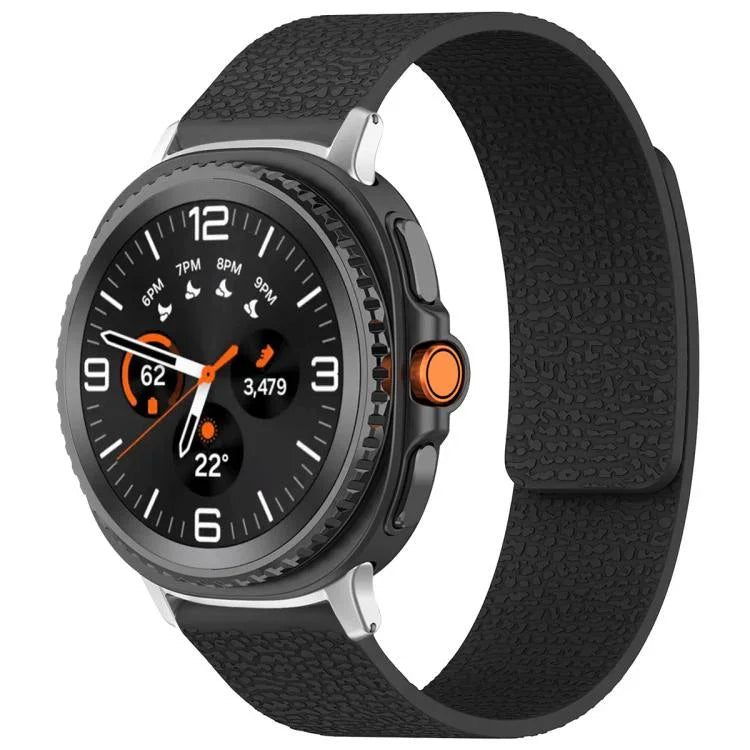 xDfind ライチテクスチャーマグネットシリコンウォッチバンド Samsung Galaxy Watch Ultra/Ultra 2025、Samsung Galaxy Watch8 / 8 Classic、Samsung Galaxy Watch 7 / 6 / 5 / FE、Samsung Galaxy Fit3 SM-R390対応