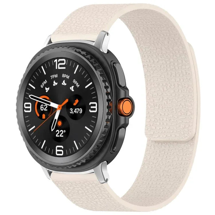 xDfind ライチテクスチャーマグネットシリコンウォッチバンド Samsung Galaxy Watch Ultra/Ultra 2025、Samsung Galaxy Watch8 / 8 Classic、Samsung Galaxy Watch 7 / 6 / 5 / FE、Samsung Galaxy Fit3 SM-R390対応