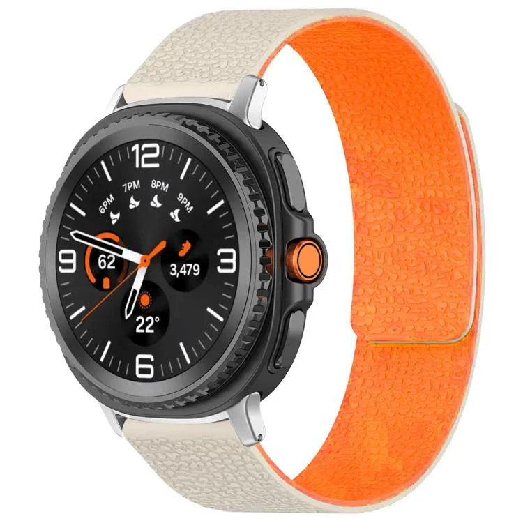 xDfind ライチテクスチャーマグネットシリコンウォッチバンド Samsung Galaxy Watch Ultra/Ultra 2025、Samsung Galaxy Watch8 / 8 Classic、Samsung Galaxy Watch 7 / 6 / 5 / FE、Samsung Galaxy Fit3 SM-R390対応