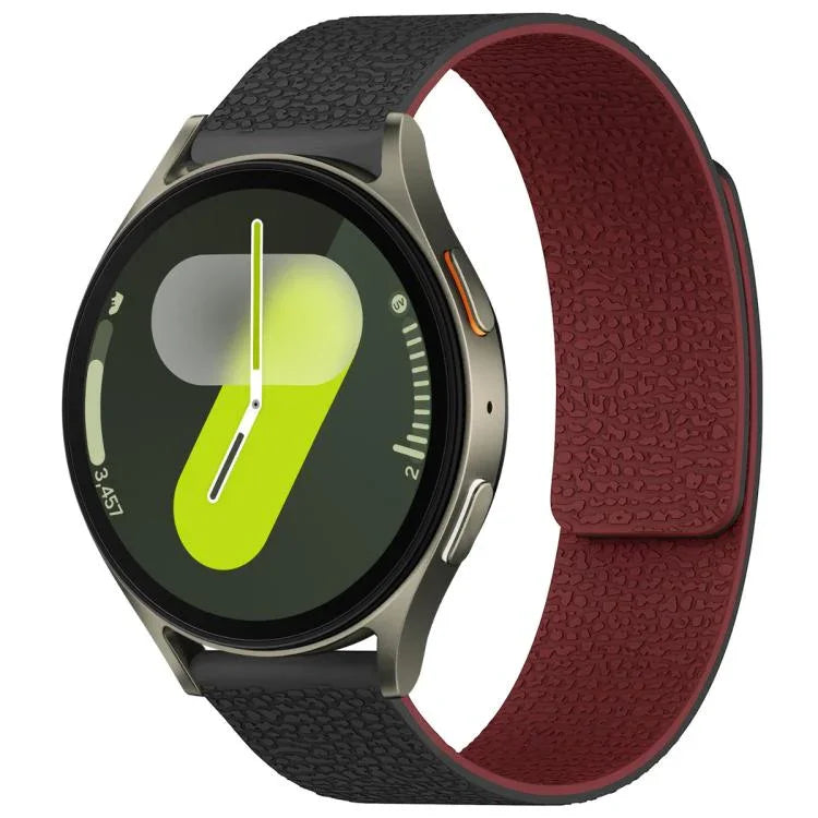 xDfind ライチテクスチャーマグネットシリコンウォッチバンド Samsung Galaxy Watch Ultra/Ultra 2025、Samsung Galaxy Watch8 / 8 Classic、Samsung Galaxy Watch 7 / 6 / 5 / FE、Samsung Galaxy Fit3 SM-R390対応