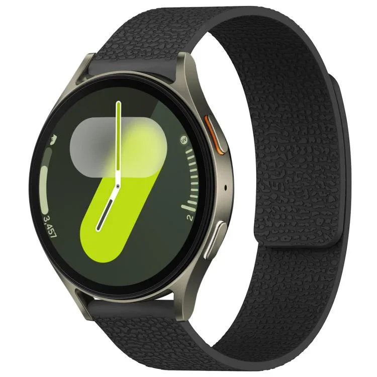 xDfind ライチテクスチャーマグネットシリコンウォッチバンド Samsung Galaxy Watch Ultra/Ultra 2025、Samsung Galaxy Watch8 / 8 Classic、Samsung Galaxy Watch 7 / 6 / 5 / FE、Samsung Galaxy Fit3 SM-R390対応