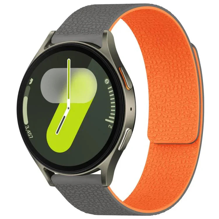 xDfind ライチテクスチャーマグネットシリコンウォッチバンド Samsung Galaxy Watch Ultra/Ultra 2025、Samsung Galaxy Watch8 / 8 Classic、Samsung Galaxy Watch 7 / 6 / 5 / FE、Samsung Galaxy Fit3 SM-R390対応